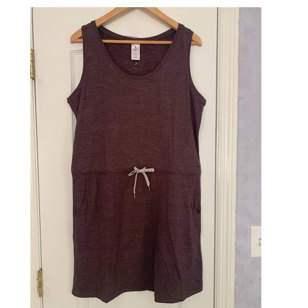 Member's Mark Women's Adj Drawstring Semi Fitted Favorite Soft Dress Purple M